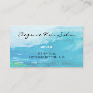 carte de visite arrière - plan d'aquarelle Turquoi