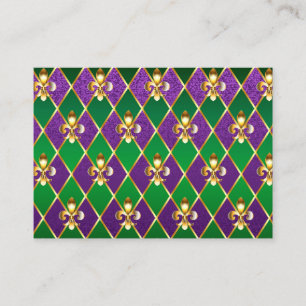 Carte De Visite Arrière - plan de bijoux Mardi Gras