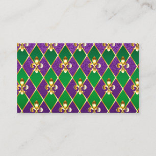 Carte De Visite Arrière - plan de bijoux Mardi Gras