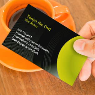 Carte de visite Arrière - plan de CD DJ