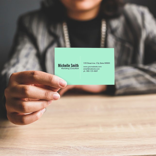 Carte De Visite Arrière - plan de la table avec ligne de diviseur (Créateur téléchargé)