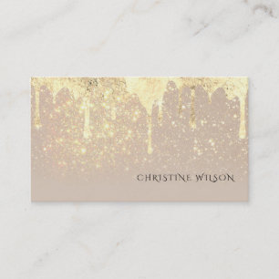 Carte De Visite arrière - plan de parties scintillant à goutte de 