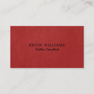 Carte De Visite Arrière - plan de texture en faux cuir rouge