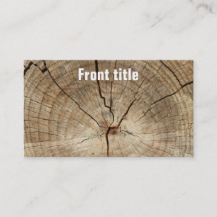 Carte De Visite Arrière - plan des anneaux de faux Tree
