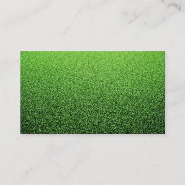 Carte De Visite Arrière - plan d'herbe. Pelouse verte fraîche (Devant)