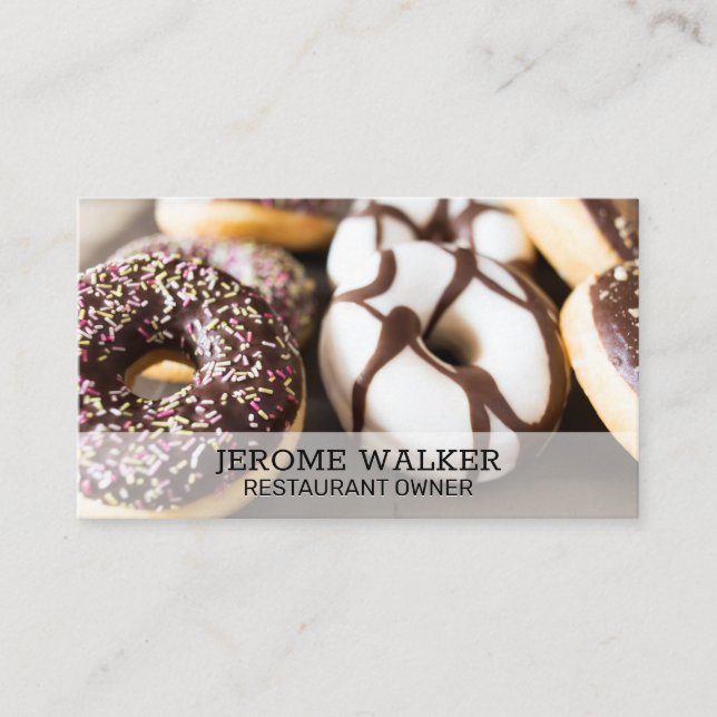 Carte De Visite Arrière - plan Donuts (Devant)