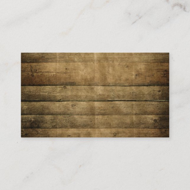 Carte De Visite Arrière - plan en bois de cabine (Devant)