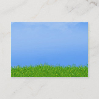 Carte De Visite Arrière - plan Green Grass & Blue Sky