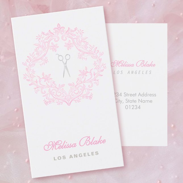 Carte de visite arrière - plan gris coiffeur (Créateur téléchargé)