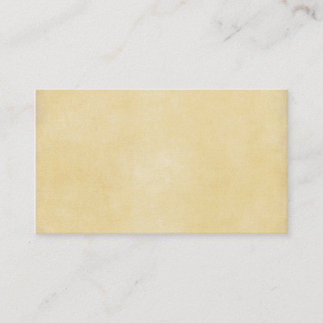 Carte De Visite Arrière - plan jaune doux (Devant)