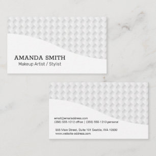 Carte De Visite Arrière - plan Motif Abstrait White Weave