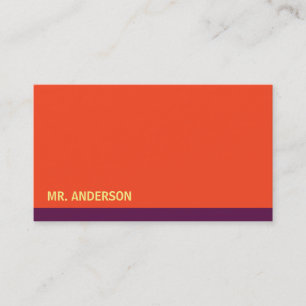 Carte De Visite Arrière - plan orange violet