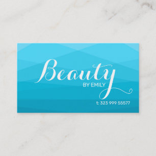 Carte De Visite Arrière - plan Polygonal Bleu