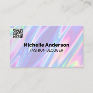 Carte De Visite Arrière - plan Rainbow Liquid Code QR