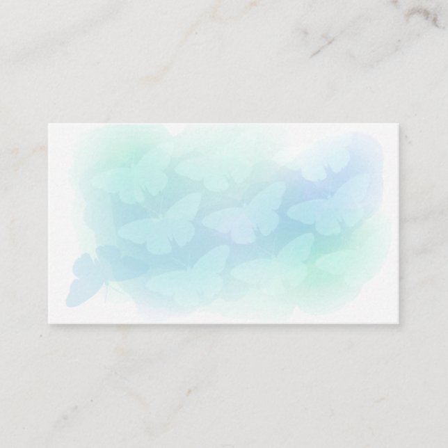 Carte De Visite Arrière - plan sensible d'aquarelle de papillon (Devant)