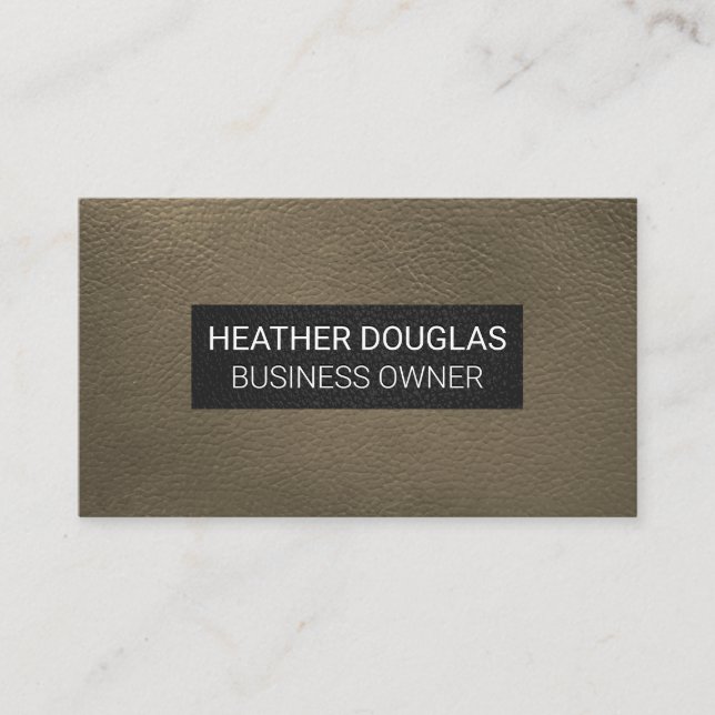Carte De Visite Arrière - plan Sepia Leather (Devant)