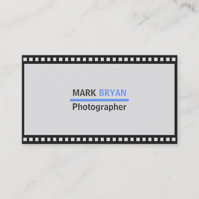 Carte De Visite Arrière - plan simple de bande de film pour le (Devant)