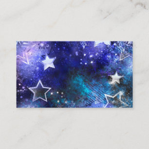 Carte De Visite Arrière - plan spatial avec étoiles