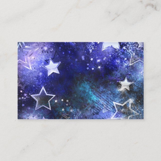Carte De Visite Arrière - plan spatial avec étoiles (Devant)
