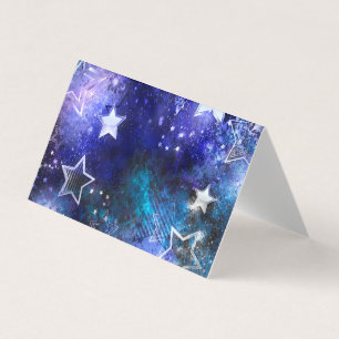 Carte De Visite Arrière - plan spatial avec étoiles