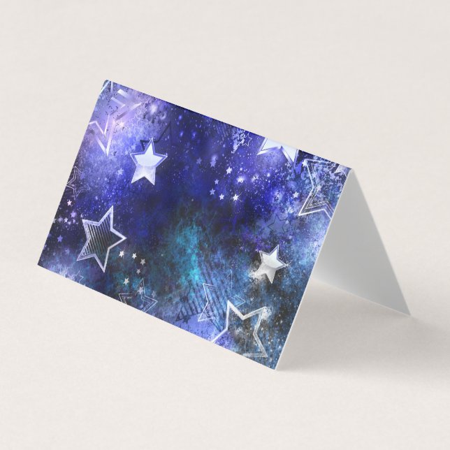 Carte De Visite Arrière - plan spatial avec étoiles (Devant)