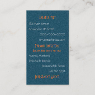 Carte De Visite Art abstrait de pyramide d'or égyptienne de topaz