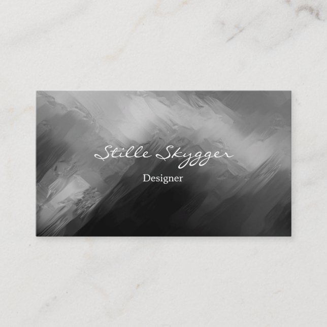 Carte De Visite Art abstrait noir et blanc personnalisable (Devant)
