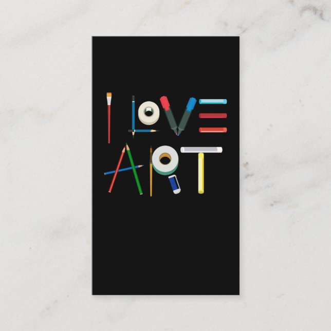 Carte De Visite art amour Esquisse dessin au crayon Artiste (Devant)
