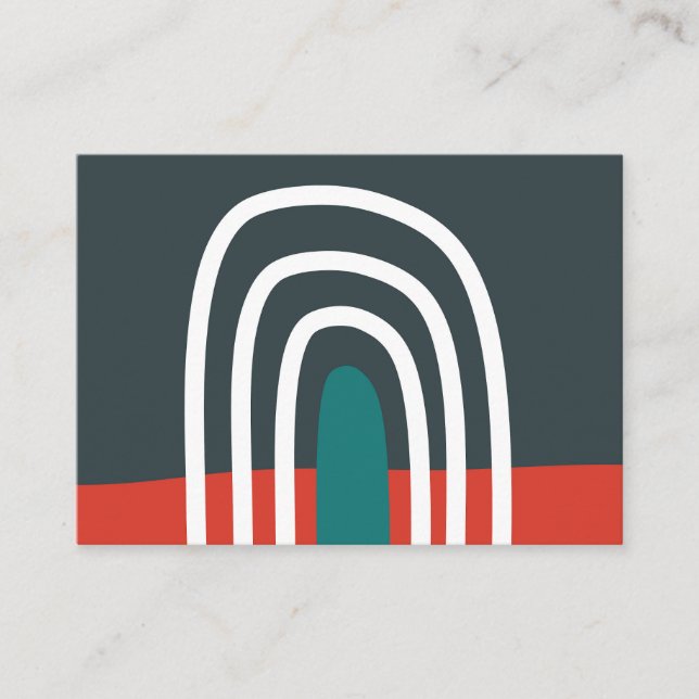 Carte De Visite Art arc-en-ciel à main (Devant)
