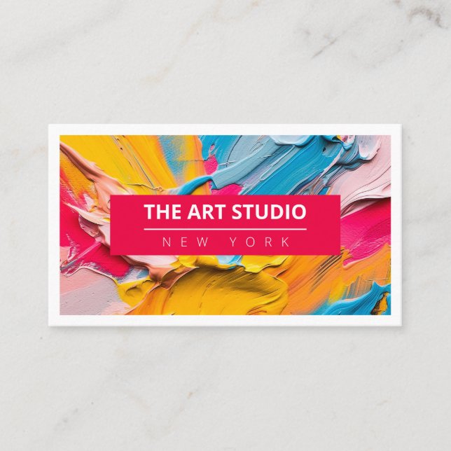 Carte De Visite Art Artiste Art Studio (Devant)