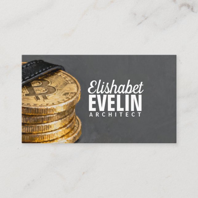 Carte De Visite Art conceptuel de crypto-monnaie (Devant)