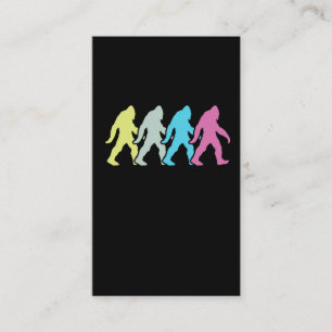 Carte De Visite Art de bruit de silhouette de Bigfoot rétro