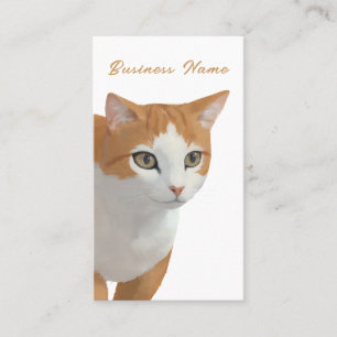 Carte De Visite Art de chat roux adorable