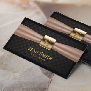 Carte De Visite Art de clou piqué par diamant chic de monogramme