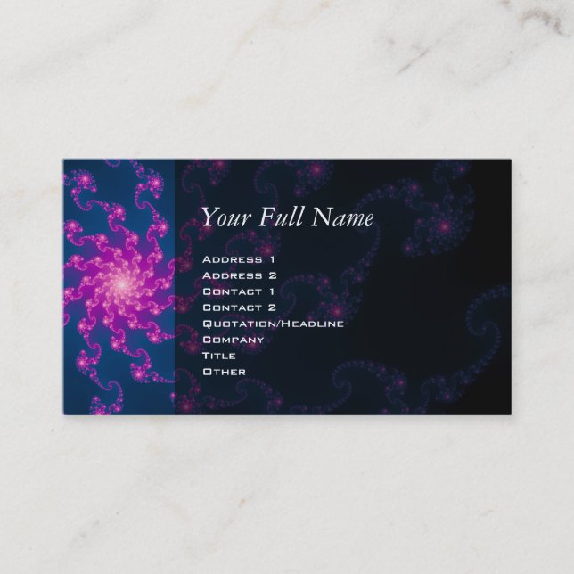 Carte De Visite Art de fractale de fleur de la vie (Devant)