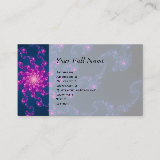 Carte De Visite Art de fractale de fleur de la vie (Devant)