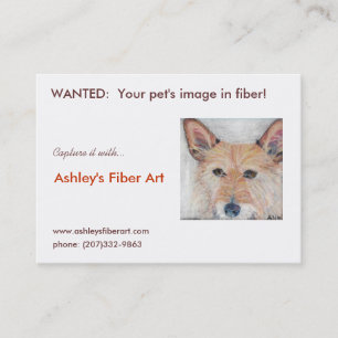 Carte De Visite Art de la fibre d'Ashley