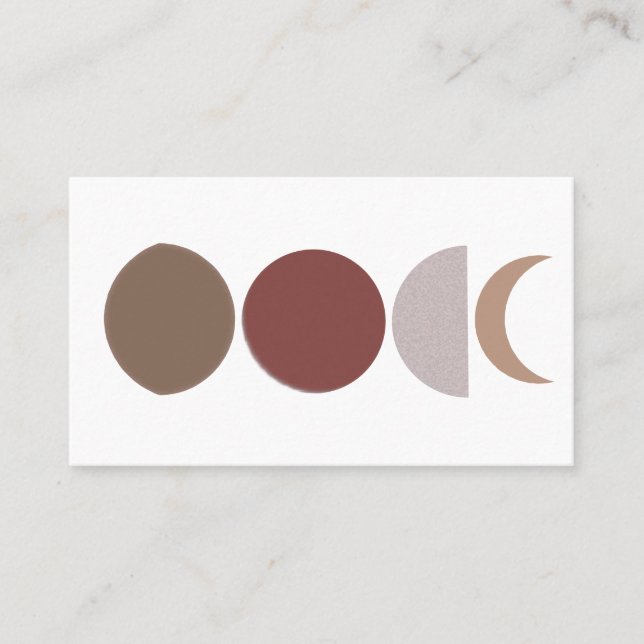 Carte De Visite Art de la phase de la lune Abstraite (Devant)