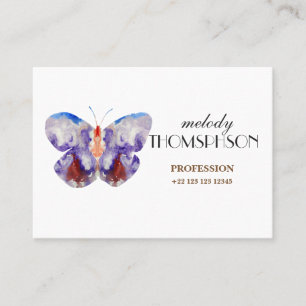 Carte De Visite Art de papillon d'aquarelle