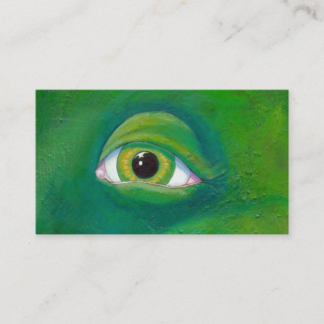 Carte De Visite Art de peinture d'ogre de lézard de grenouille de (Devant)