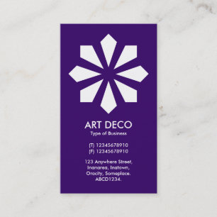 Carte De Visite Art Déco Flower Star - Deep Purple 330066
