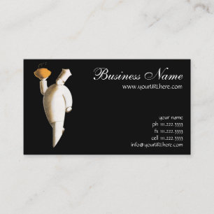 Carte De Visite Art Déco Restaurant Chef, Affaires Vintages