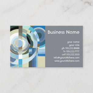 Carte De Visite Art Déco vintage Pochoir Formes géométriques Jazz