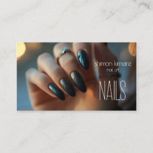 Carte De Visite Art des ongles tendance magnétique grunge 