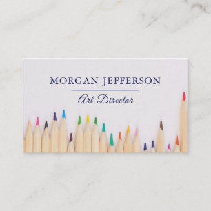 Carte De Visite Art Director Artist Studio Gallery Crayons coloré