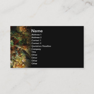Carte De Visite Art doux de fractale d'abrégé sur automne