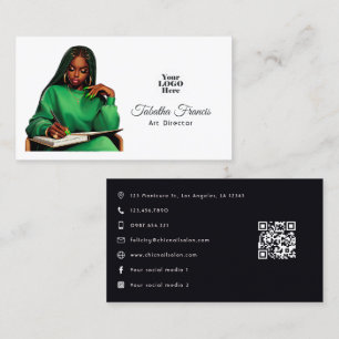 Carte De Visite Art du leadership de la femme noire afro émancipée