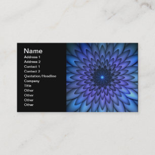 Carte De Visite Art floral abstrait indigo et violet