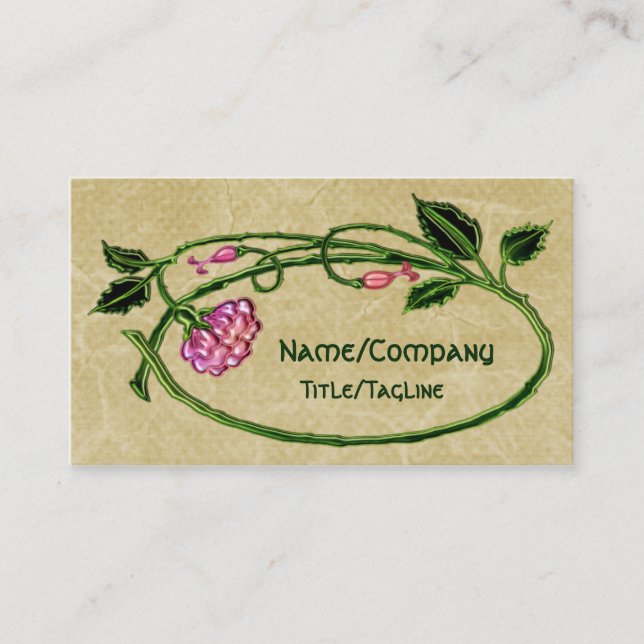 Carte De Visite Art floral rose Nouveau (Devant)