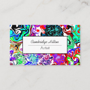 Carte De Visite Art fluide abstrait moderne   
